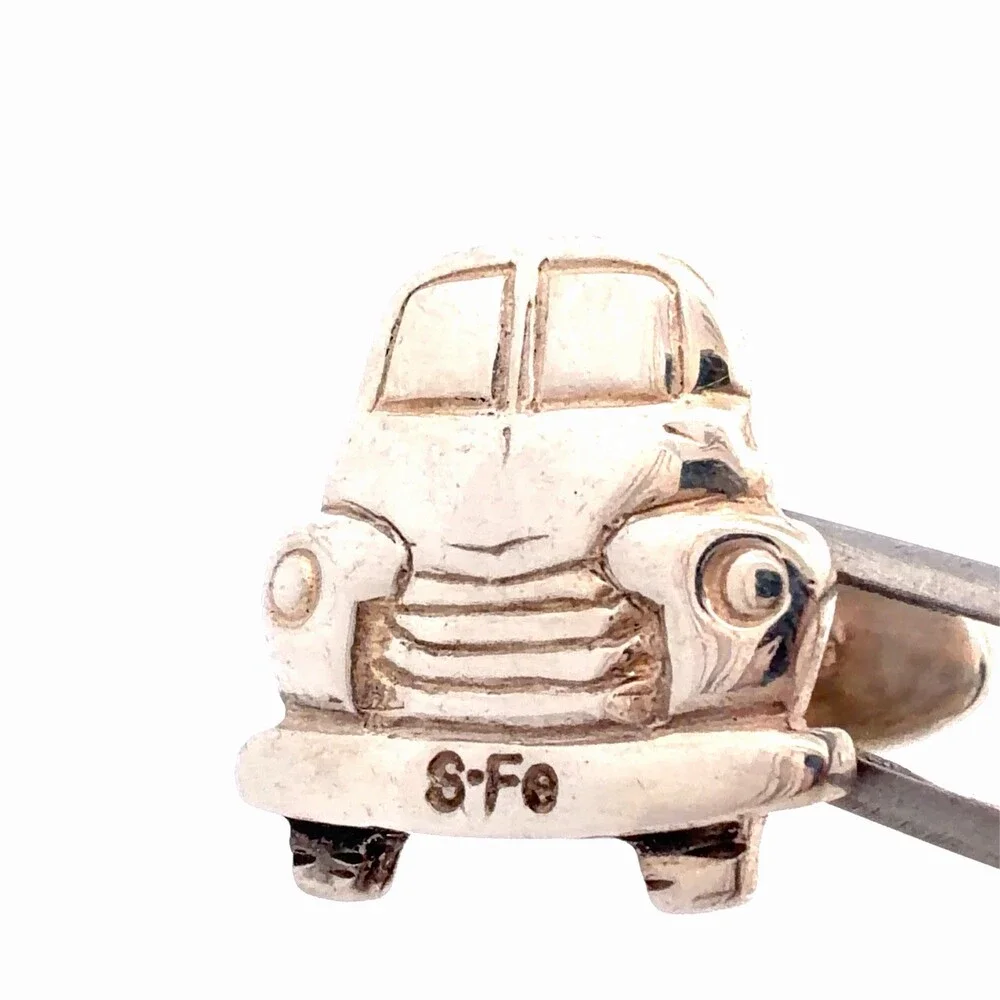 James Reid Ltd Santa Fe 925 Sterling Silver Vintage Pickup Truck Men's Cufflinks